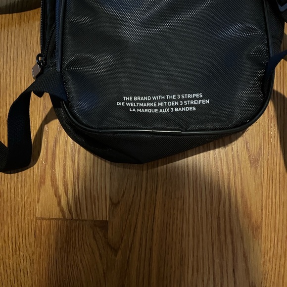 Adidas Black Mini Backpack with White Stripes - Picture 4 of 5
